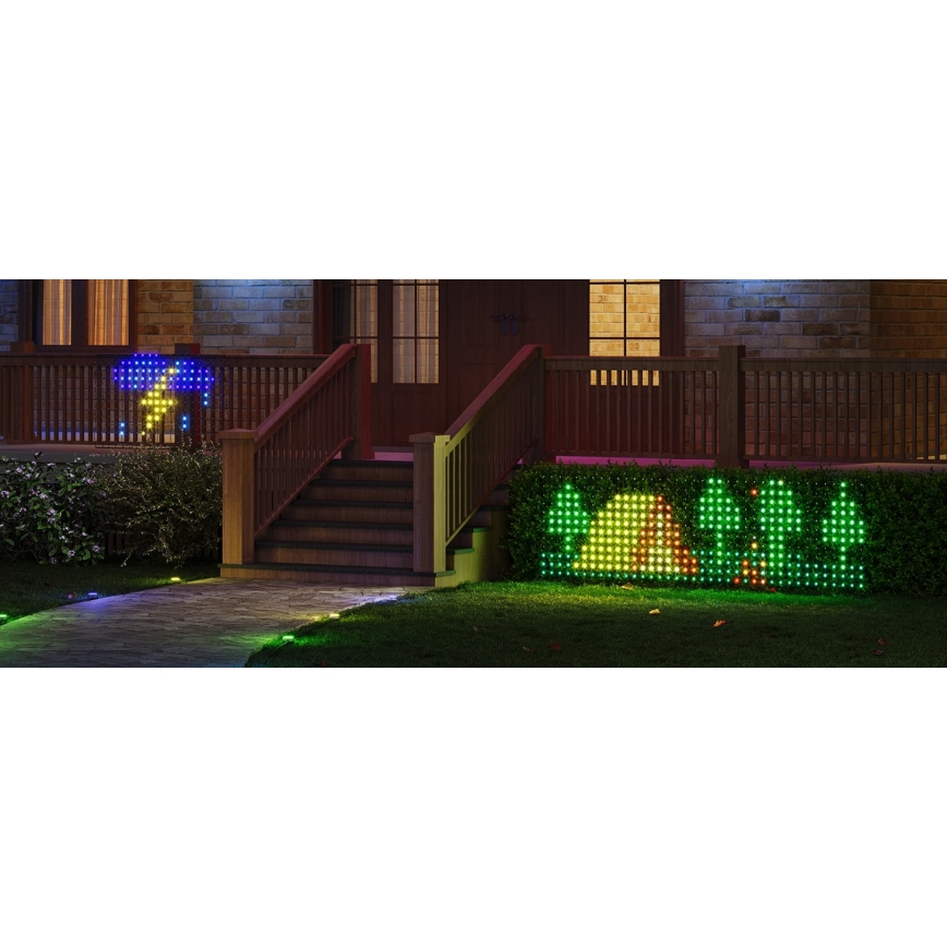 Govee - LED RGBIC Zewnętrzna siatka świetlna 143x85cm Wi-Fi Matter IP65
