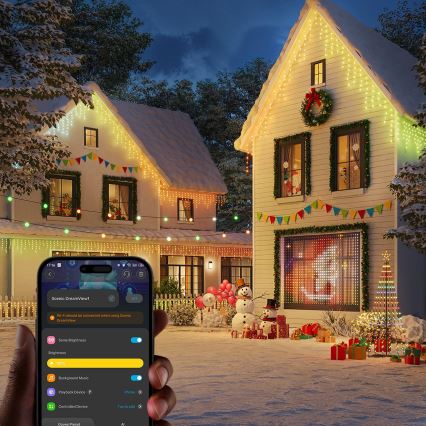 Govee - LED RGBIC Zewnętrzny łańcuch sopelków 10m Wi-Fi Matter IP65
