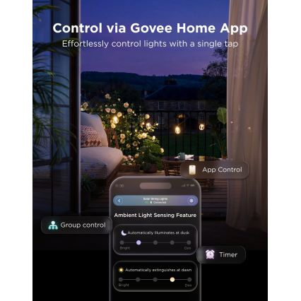 Govee - LED RGBICW Łańcuch solarny 8xLED/6W/5V Wi-Fi Matter IP67