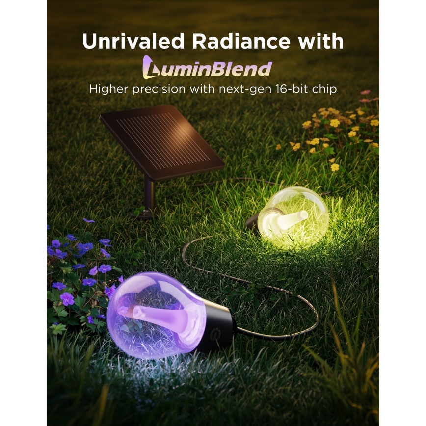 Govee - LED RGBICW Łańcuch solarny 8xLED/6W/5V Wi-Fi Matter IP67