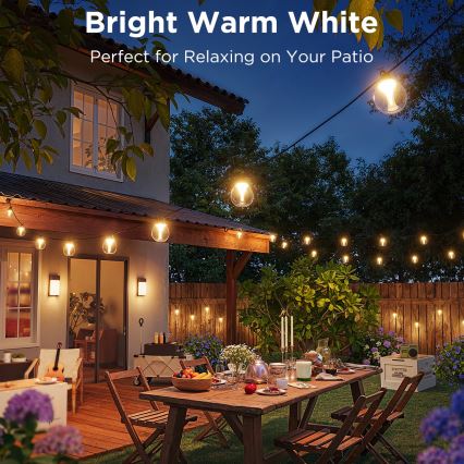 Govee - LED RGBICW Ściemnialny zewnętrzny ozdobny łańcuch LED/24W/230V IP67 2700-6500K Wi-Fi
