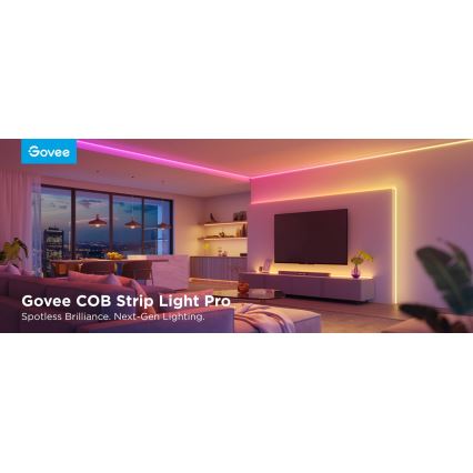 Govee - LED RGBICW Taśma ściemnialna COB 3780 diod 3m Wi-Fi Matter