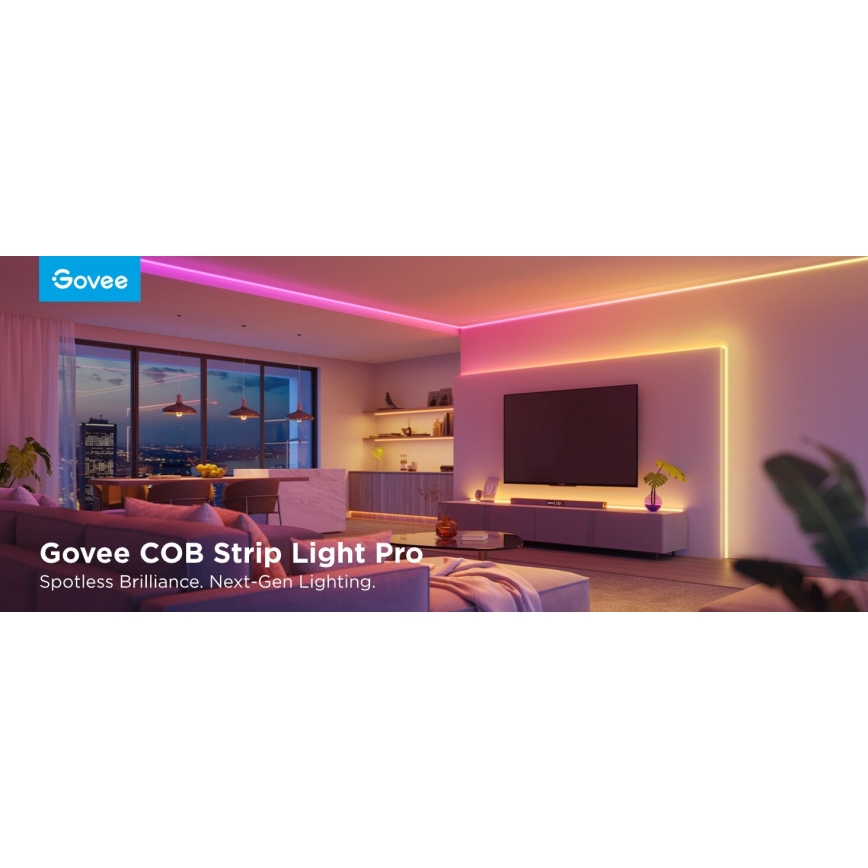 Govee - LED RGBICW Taśma ściemnialna COB 3780 diod 3m Wi-Fi Matter
