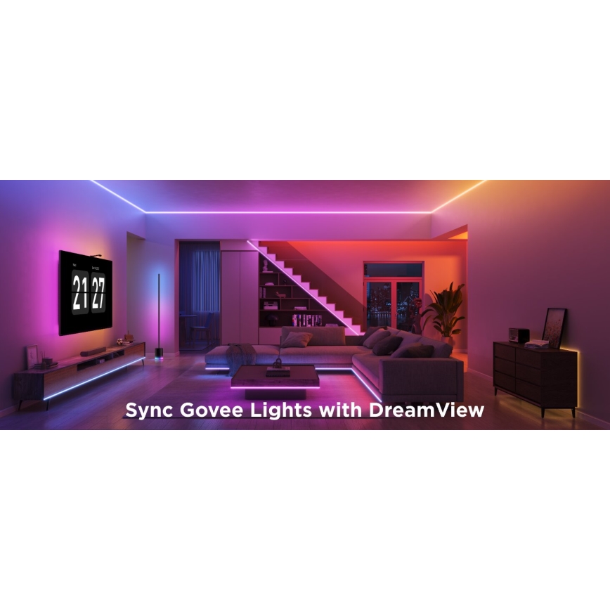 Govee - LED RGBICW Taśma ściemnialna COB 3780 diod 3m Wi-Fi Matter