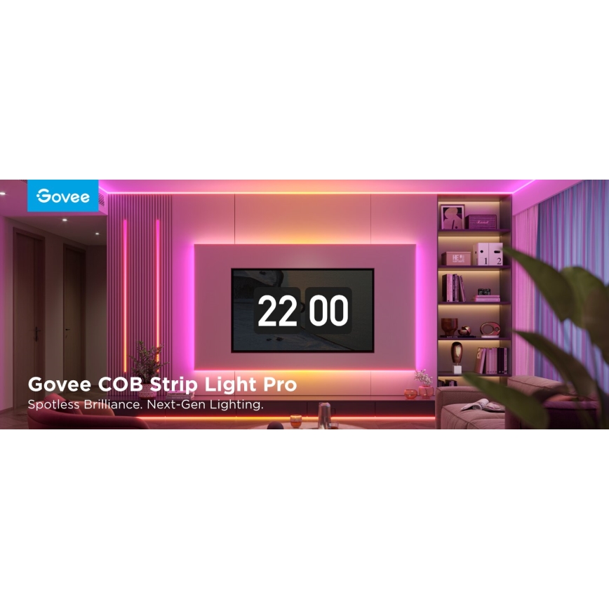 Govee - LED RGBICW Taśma ściemnialna COB 3780 diod 3m Wi-Fi Matter