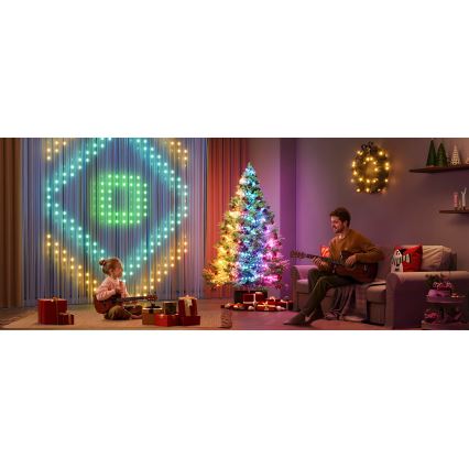 Govee - LED RGBICW Zewnętrzny łańcuch świąteczny 2700-6500K 20m Wi-Fi Matter IP66