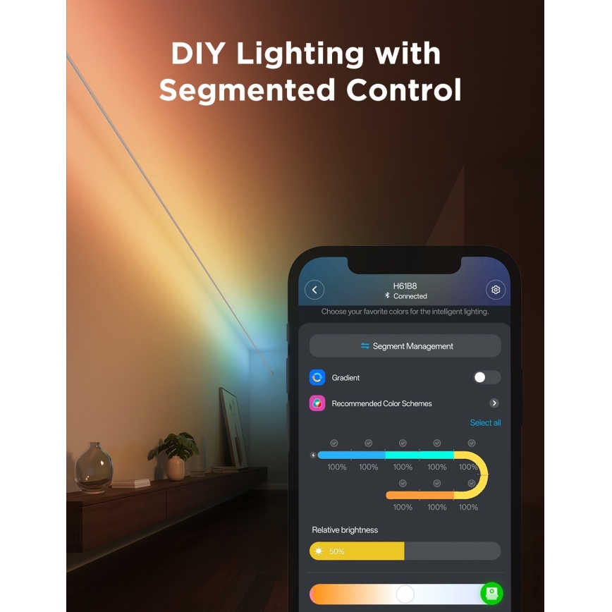 Govee - LED RGBICWW Podwieszana taśma LED/36W/24V 4m Skyline Matter Wi-Fi