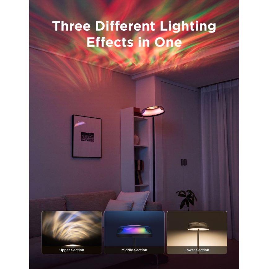 Govee - LED RGBICWW Ściemnialna lampa stojąca UPLIGHTER MATTER LED/24W/230V Wi-Fi