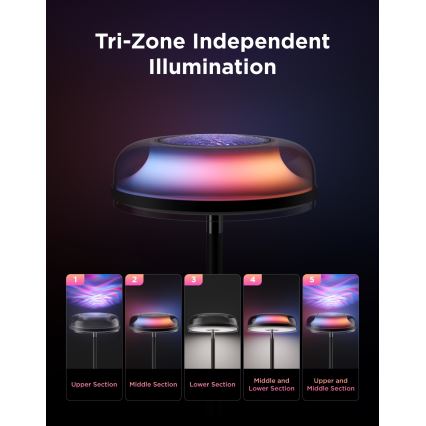 Govee - LED RGBICWW Ściemnialna lampa stojąca UPLIGHTER MATTER LED/24W/230V Wi-Fi