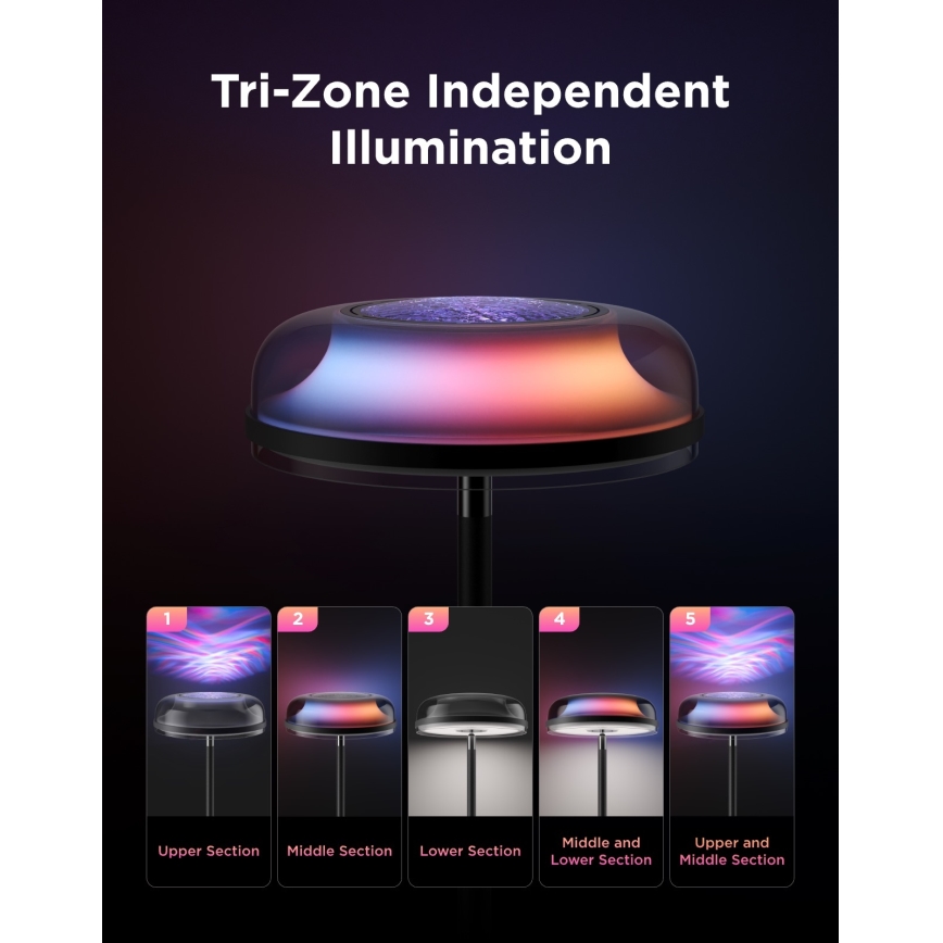 Govee - LED RGBICWW Ściemnialna lampa stojąca UPLIGHTER MATTER LED/24W/230V Wi-Fi