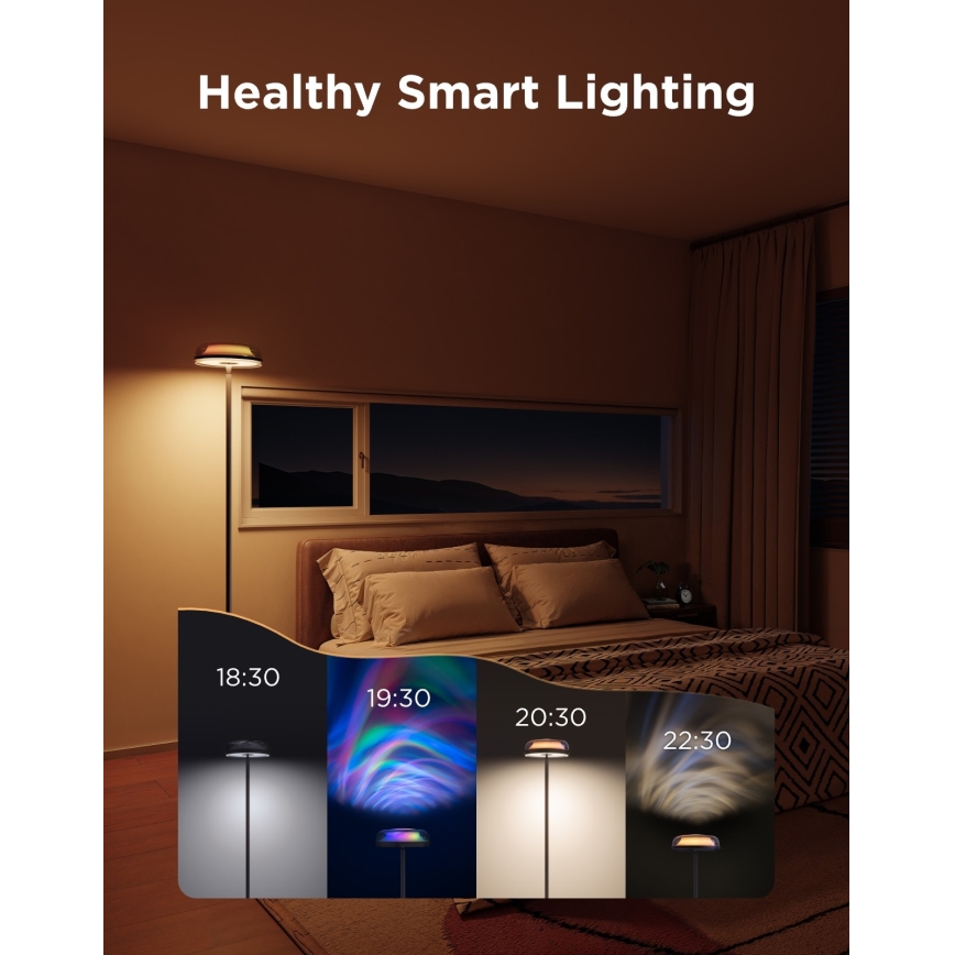 Govee - LED RGBICWW Ściemnialna lampa stojąca UPLIGHTER MATTER LED/24W/230V Wi-Fi