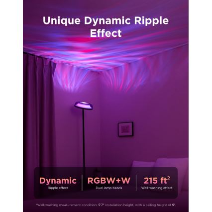 Govee - LED RGBICWW Ściemnialna lampa stojąca UPLIGHTER MATTER LED/24W/230V Wi-Fi