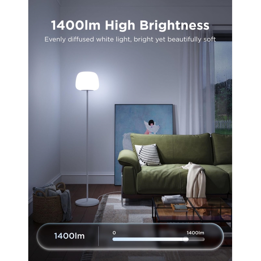 Govee - LED RGBICWW Ściemniana lampa stojąca LANTERN MATTER LED/24W/230V Wi-Fi 160 cm