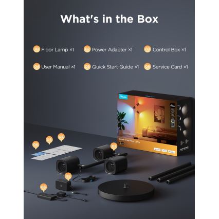 Govee - LED RGBICWW ściemnialna lampa stojąca TREE MATTER LED/48W/230V Wi-Fi