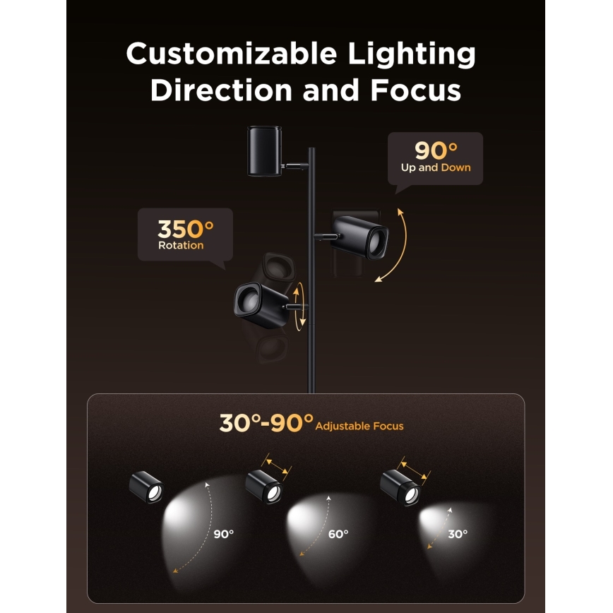 Govee - LED RGBICWW ściemnialna lampa stojąca TREE MATTER LED/48W/230V Wi-Fi