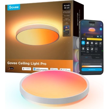 Govee - LED RGBICWW ściemnialna lampa sufitowa LED/55W/230V średnica 46 cm Matter Wi-Fi