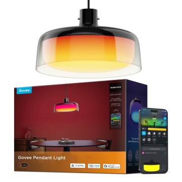 Govee - LED RGBICWW ściemnialna lampa wisząca na przewodzie LED/21W/230V Matter Wi-Fi