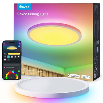 Govee - LED RGBICWW ściemnialna oprawa sufitowa LED/29W/230V śr. 30 cm matowa Wi-Fi