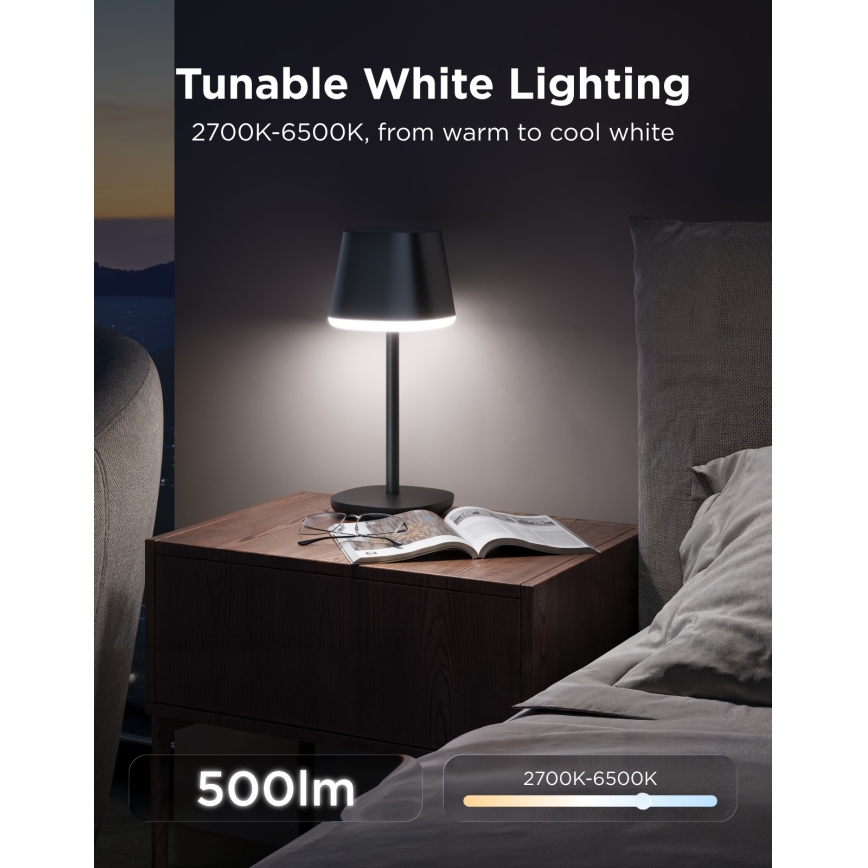 Govee - LED RGBICWW Ściemniana lampa stołowa CLASSIC MATTER LED/10W/5V 4800mAh Wi-Fi