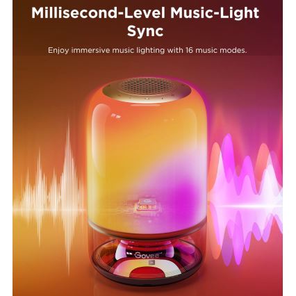 Govee - LED RGBW ściemniana lampka biurkowa z głośnikiem LED/36W/12V Wi-Fi