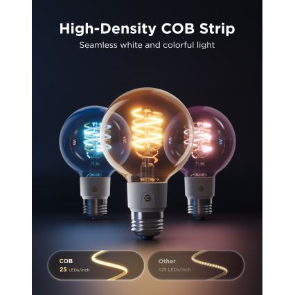Govee - ściemnialna żarówka LED RGBWW Smart MATTER G80 E27/5W/230V 2700-6500K Wi-Fi