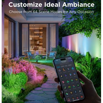 Govee - ZESTAW 2x LED RGBWW Ściemniane oświetlenie punktowe LED/12W/230V IP67 2700-6500K Wi-Fi