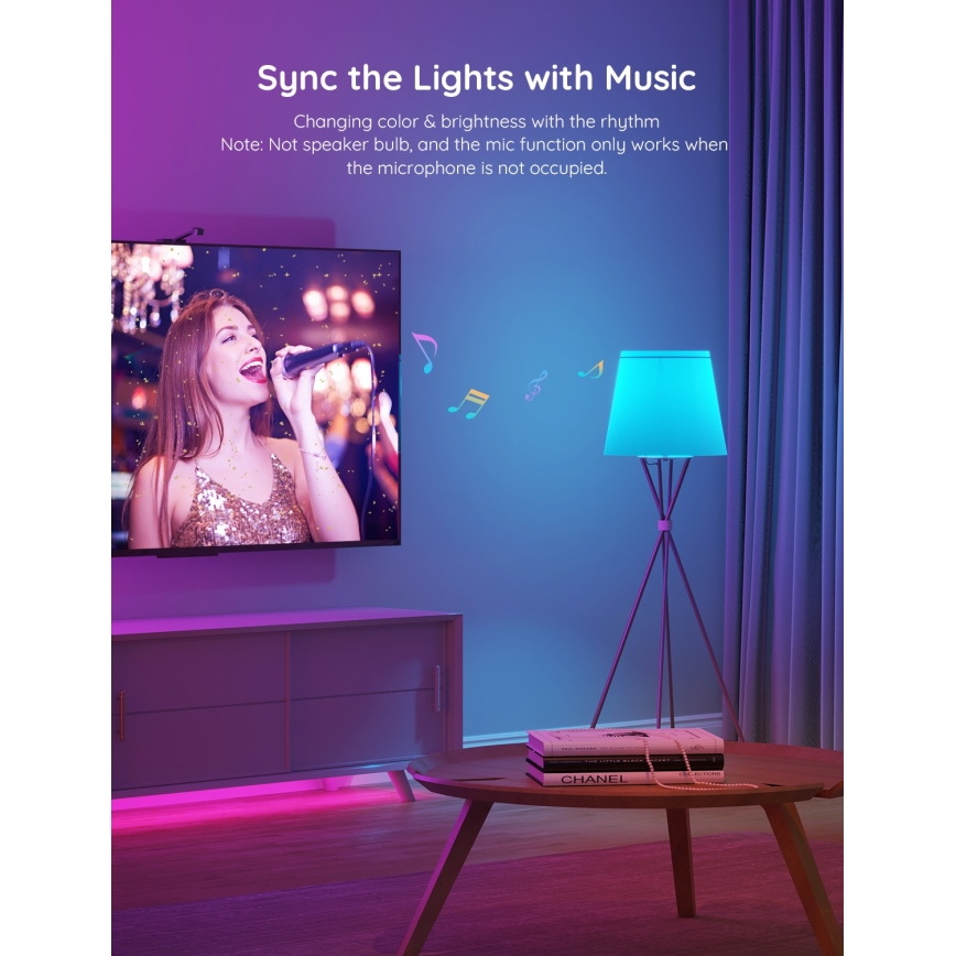Govee - LED RGBWW Żarówka ściemnialna Smart E27/9W/230V 2700-6500K Wi-Fi