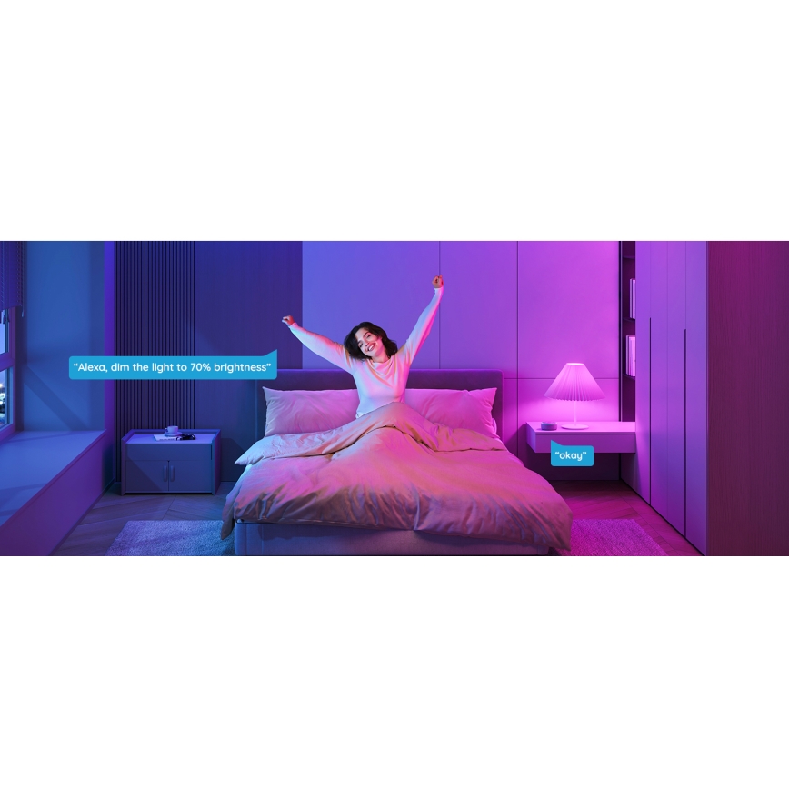 Govee - LED RGBWW Żarówka ściemnialna Smart E27/9W/230V 2700-6500K Wi-Fi