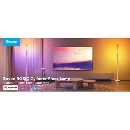 Govee - LED Ściemnialna lampa podłogowa CYLINDER SMART RGBICWW 2200-6500K