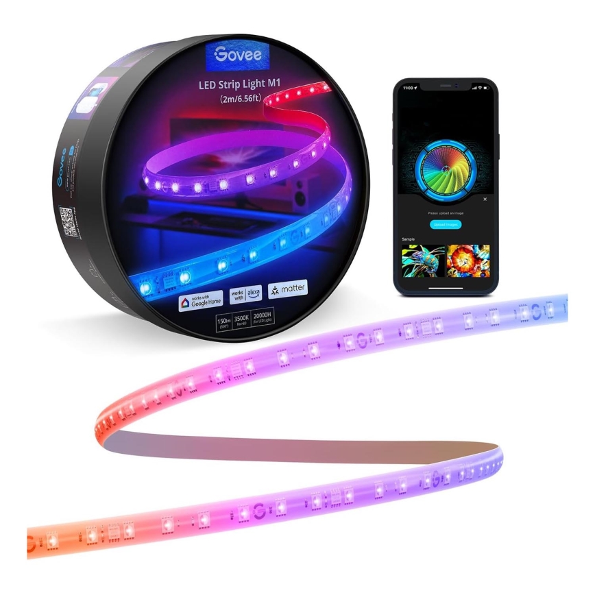 Govee - M1 PRO PREMIUM Inteligentny RGBICW+ LED Taśma 2m Wi-Fi Matter