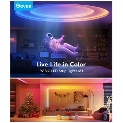 Govee - M1 PRO PREMIUM Inteligentny RGBICW+ LED Taśma 2m Wi-Fi Matter