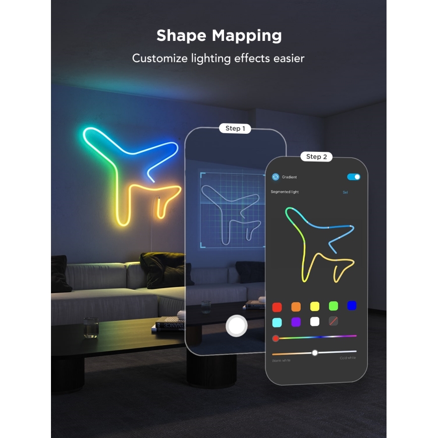 Govee - Neon 2 MATTER giętka taśma LED 3m RGBIC Wi-Fi