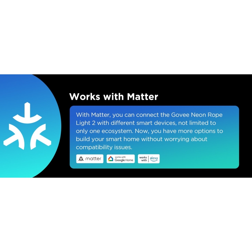 Govee - Neon 2 MATTER giętka taśma LED 3m RGBIC Wi-Fi