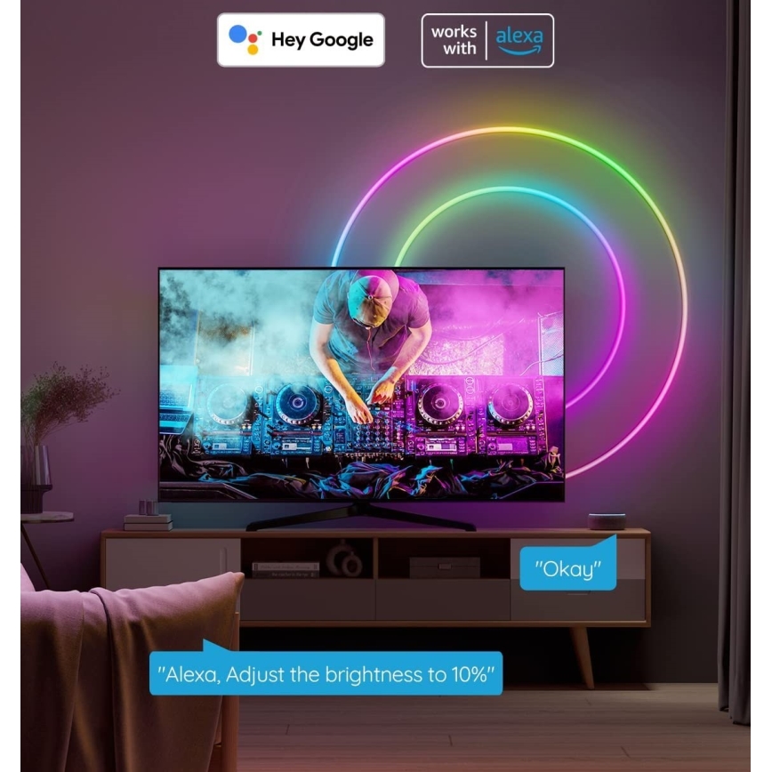 Govee - Neon SMART zginana LED taśma RGBIC 2m Wi-Fi IP67