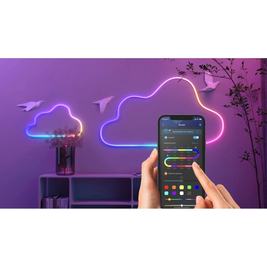 Govee - Neon SMART zginana LED taśma RGBIC 2m Wi-Fi IP67