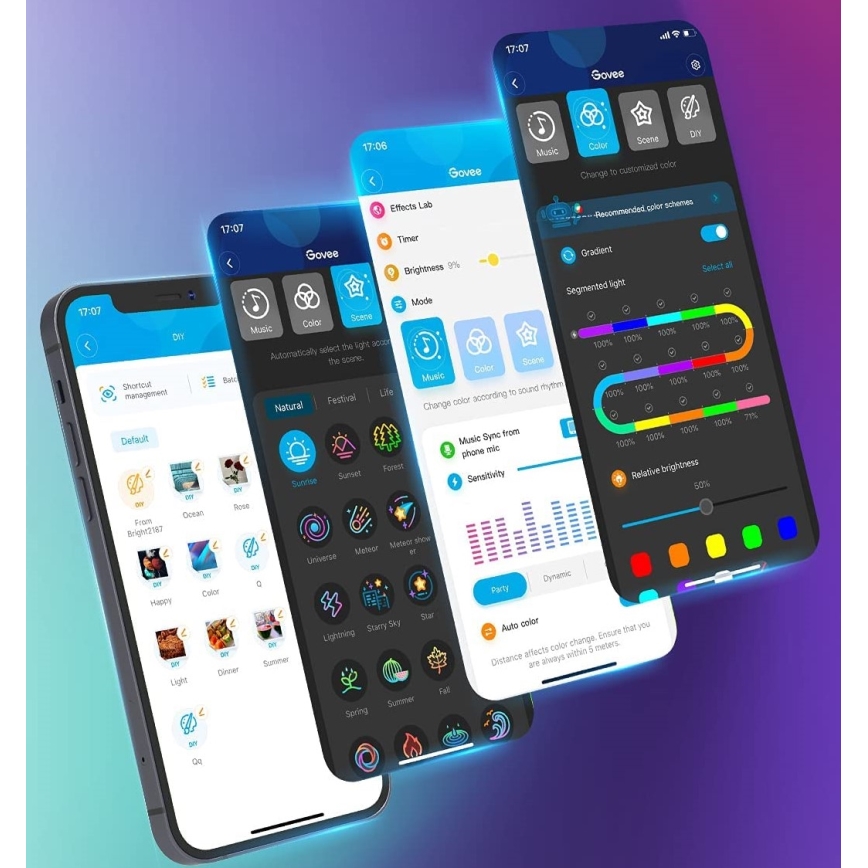 Govee - Neon SMART zginana LED taśma RGBIC 2m Wi-Fi IP67