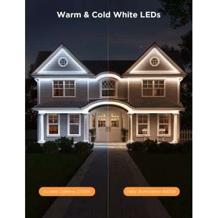Govee - Outdoor Pro SMART RGBICWW Zewnętrzna taśma LED 10m 2700-6500K Wi-Fi IP65