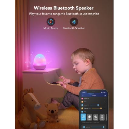 Govee - Inteligentna lampa LED RGBIC na noc z głośnikiem Wi-Fi