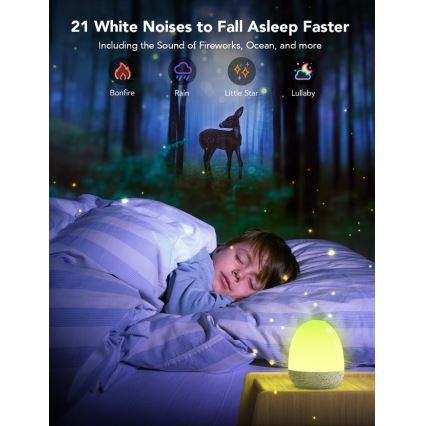 Govee - Inteligentna lampa LED RGBIC na noc z głośnikiem Wi-Fi