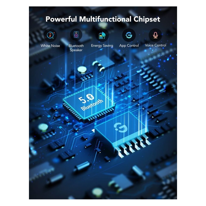 Govee - Inteligentna lampa LED RGBIC na noc z głośnikiem Wi-Fi