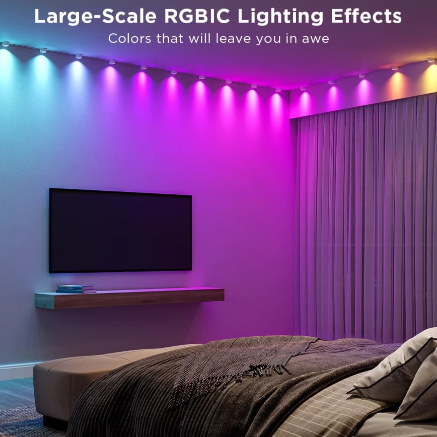 Govee - RGBIC LED Oprawa sznurkowa 5m Wi-Fi