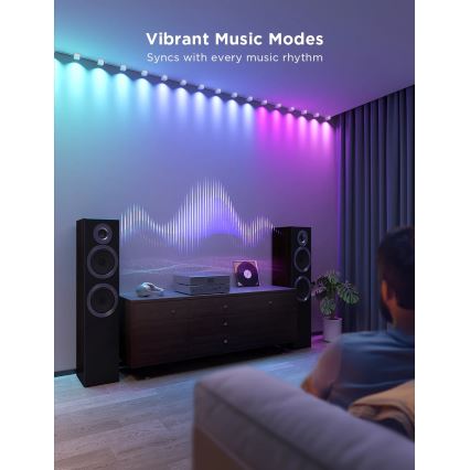 Govee - RGBIC LED Oprawa sznurkowa 5m Wi-Fi