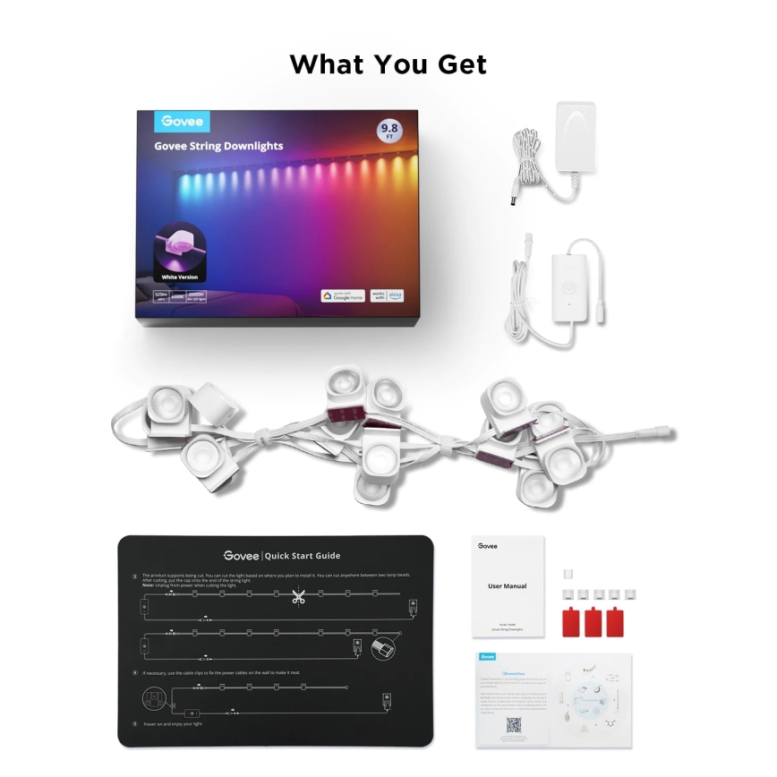 Govee - RGBIC LED Oprawa sznurkowa 5m Wi-Fi