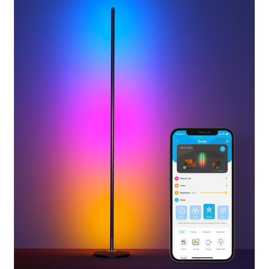 Govee - RGBICW Inteligentny Narożnik Floor Lamp Wi-Fi