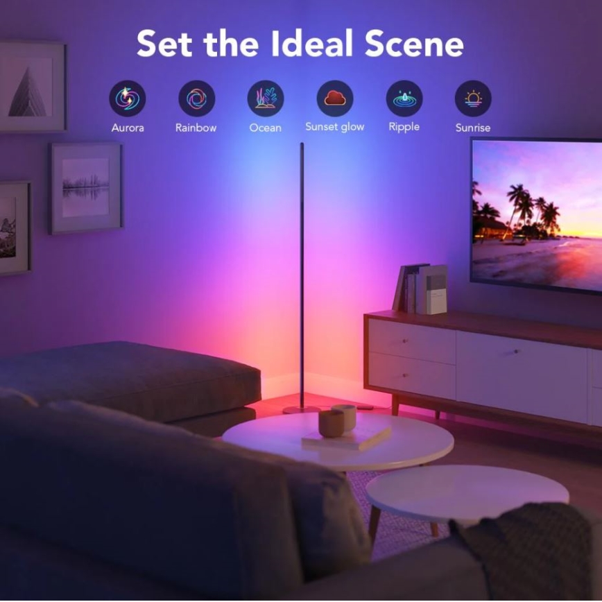 Govee - RGBICW Inteligentny Narożnik Floor Lamp Wi-Fi