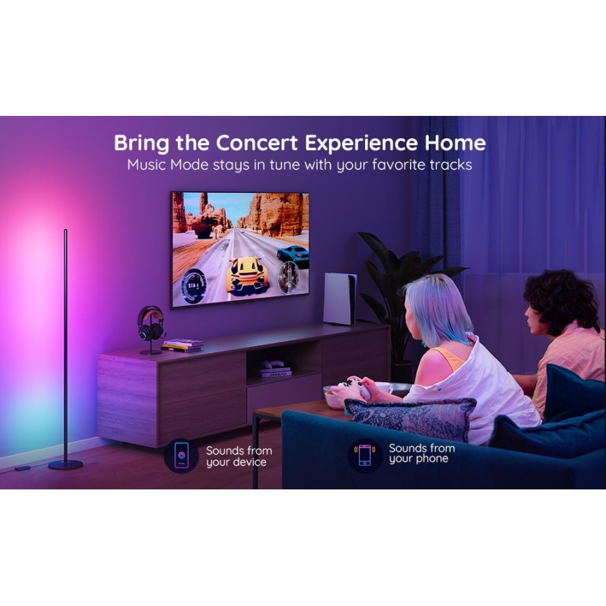 Govee - RGBICW Inteligentny Narożnik Floor Lamp Wi-Fi