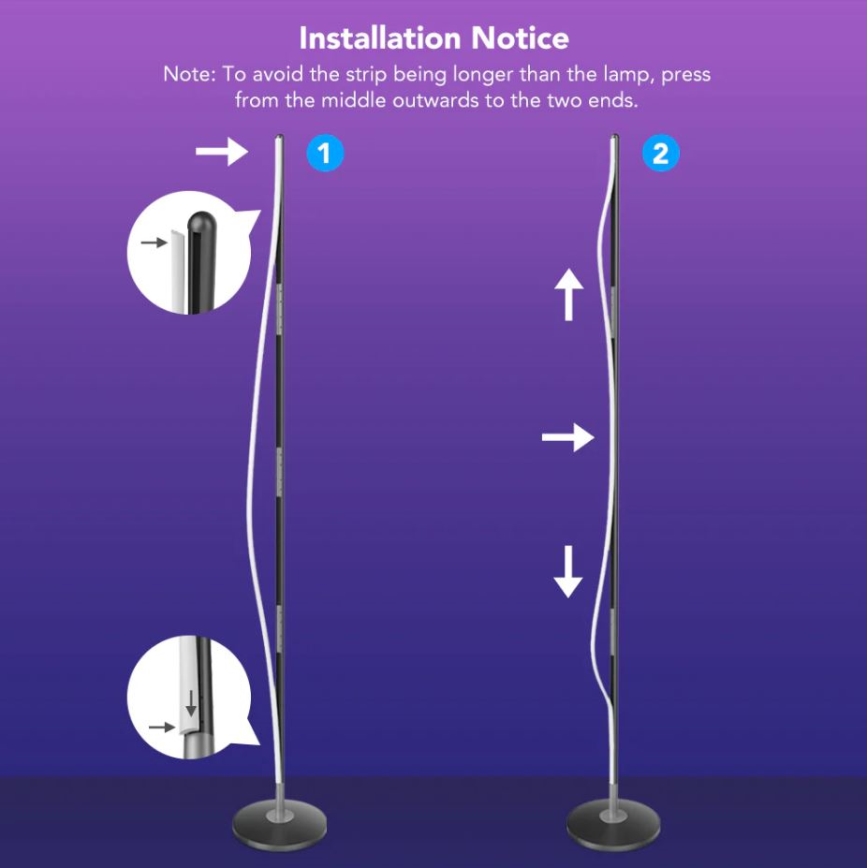 Govee - RGBICW Inteligentny Narożnik Floor Lamp Wi-Fi