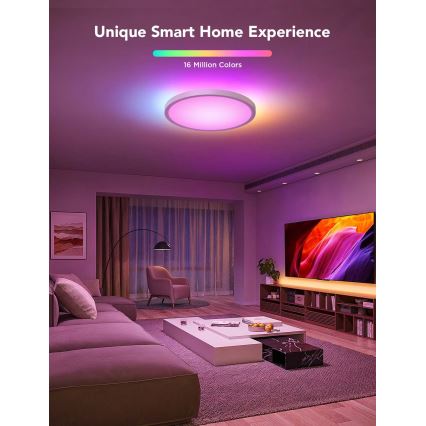Govee - LED RGBICWW ściemnialna oprawa sufitowa LED/29W/230V śr. 30 cm matowa Wi-Fi