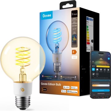 Govee - ściemnialna żarówka LED RGBWW Smart MATTER G80 E27/5W/230V 2700-6500K Wi-Fi