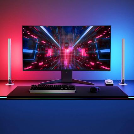 Govee - ZESTAW 2x Smart Gaming Wi-Fi LED RGBIC Panely + Smart Dual biały + pilot zdalnego sterowania